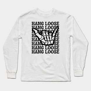 Hang Loose Skeleton Shaka Hand Long Sleeve T-Shirt